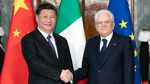 習近平拜訪意大利總統塞爾吉奧·馬塔雷拉