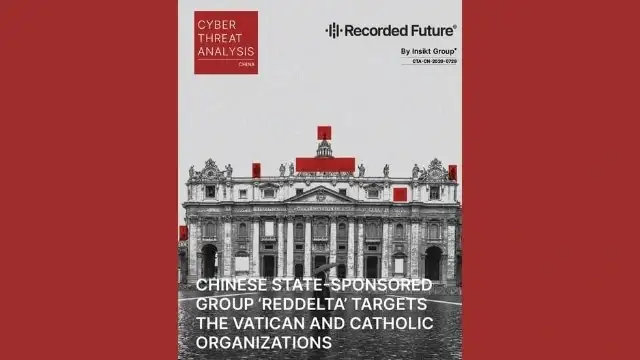 國際大型網絡安全公司「記錄未來」（Recorded Future）發布的報告封面