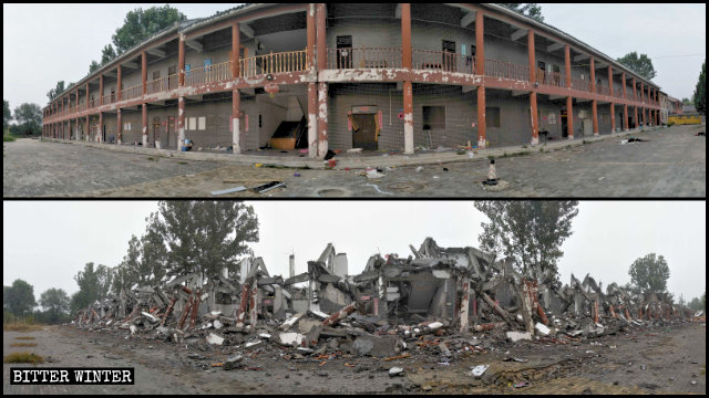 蓮花源寺的居士的住處被拆毀前後