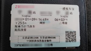 中国动车票