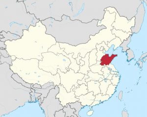 中國地圖山東標紅