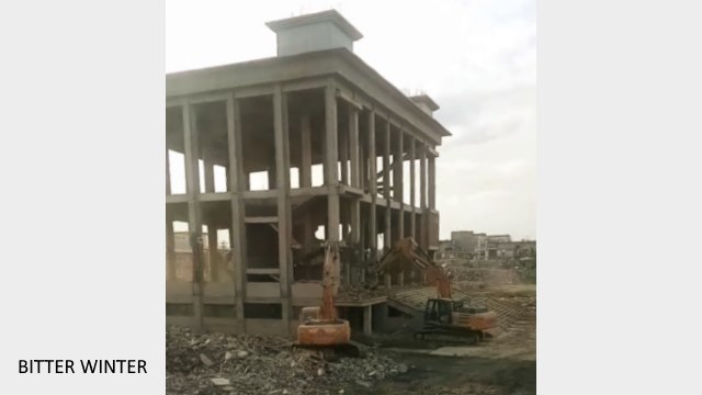 清真寺的主體部分建築被拆除