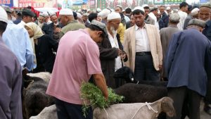 維吾爾人在市集