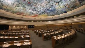 人權與文明聯盟廳是聯合國人權理事會在日內瓦的會議場地，中國將於11月6日在此接受普遍定期審議（Ludovic Courtes – CC BY-SA 3.0）
