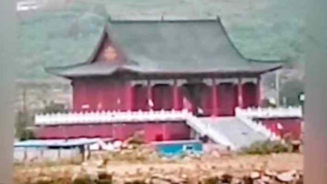 妙蓮寺大殿原貌(網絡視頻截圖) 妙蓮寺大殿原貌(網絡視頻截圖)