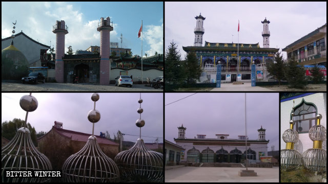  固原市多地清真寺標誌也被強拆（拍攝於2018年）