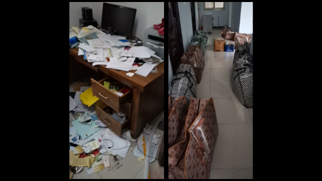 劉江東神父被拘留期間,其住所遭到搜查,10月1日被要求打包個人行李離開鄭州教區(知情人提供)