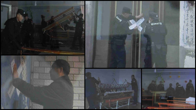 政府人員清理並查封內蒙古當地教堂