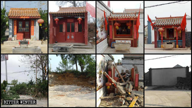 林州市河顺镇多座民间宗教庙宇被拆改