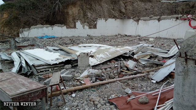 螺屿村一民间信仰场所被拆成一片废墟