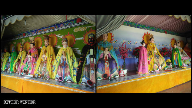 龍王寶殿和奶奶廟內供著的塑像