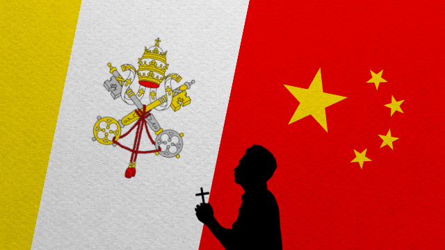 中國地下天主教信徒望梵蒂岡教廷能聽見他們的呼聲（合成圖）