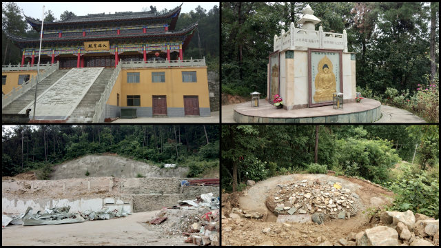 十堰市的泰山寺被夷為平地(知情人提供)