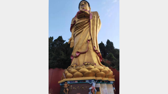 華藏寺內的阿彌陀佛接引聖像(知情人提供)