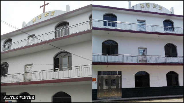 6月，宜春市一處三自教堂十字架遭強拆